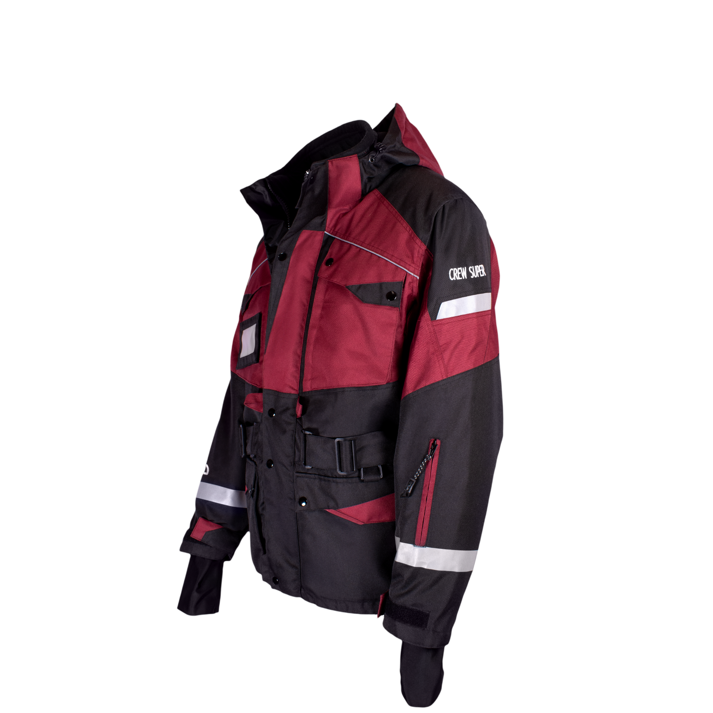 CREW SUPER JACKET (Waterproof) - Burgundy / Black