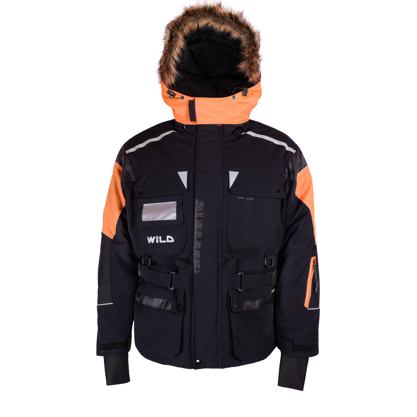 ARCTIC STAFF JACKET (Waterproof, Premium Insulation, Professional) - Orange / Black