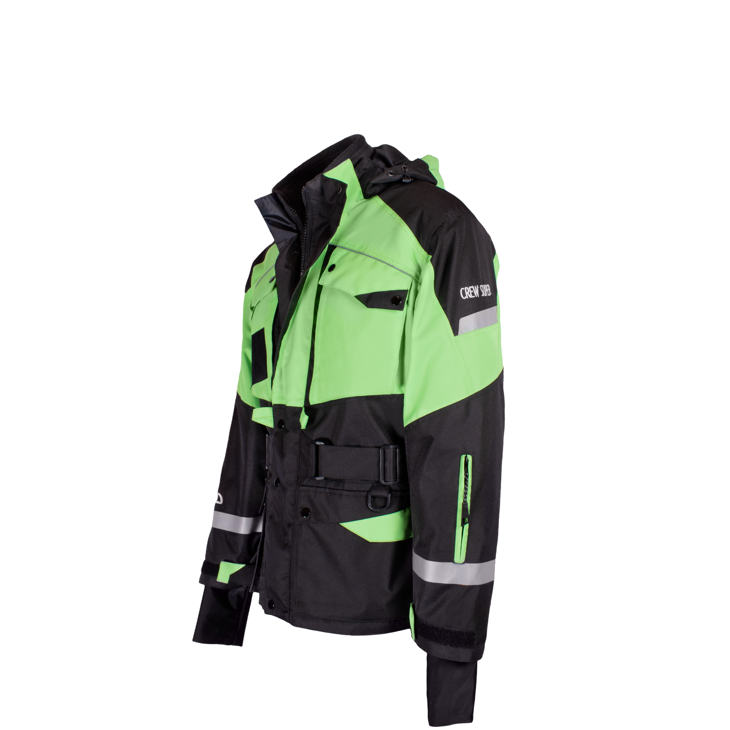 CREW SUPER JACKET (Waterproof) - Parrot Green / Black