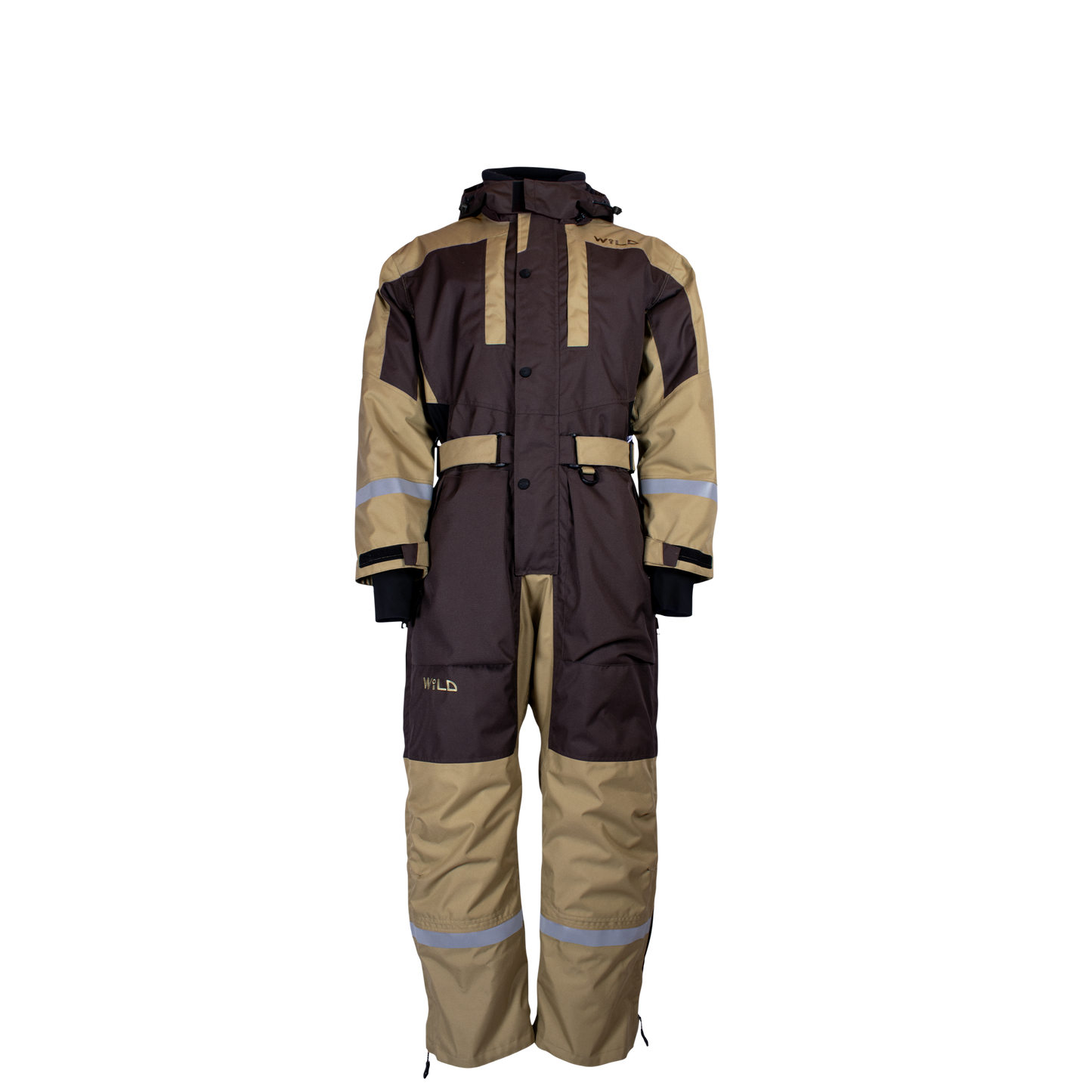 SUPER SAFARI OVERALL (Water Resistant, Premium Insulation) - Fuji Yellow / Metallic Brown