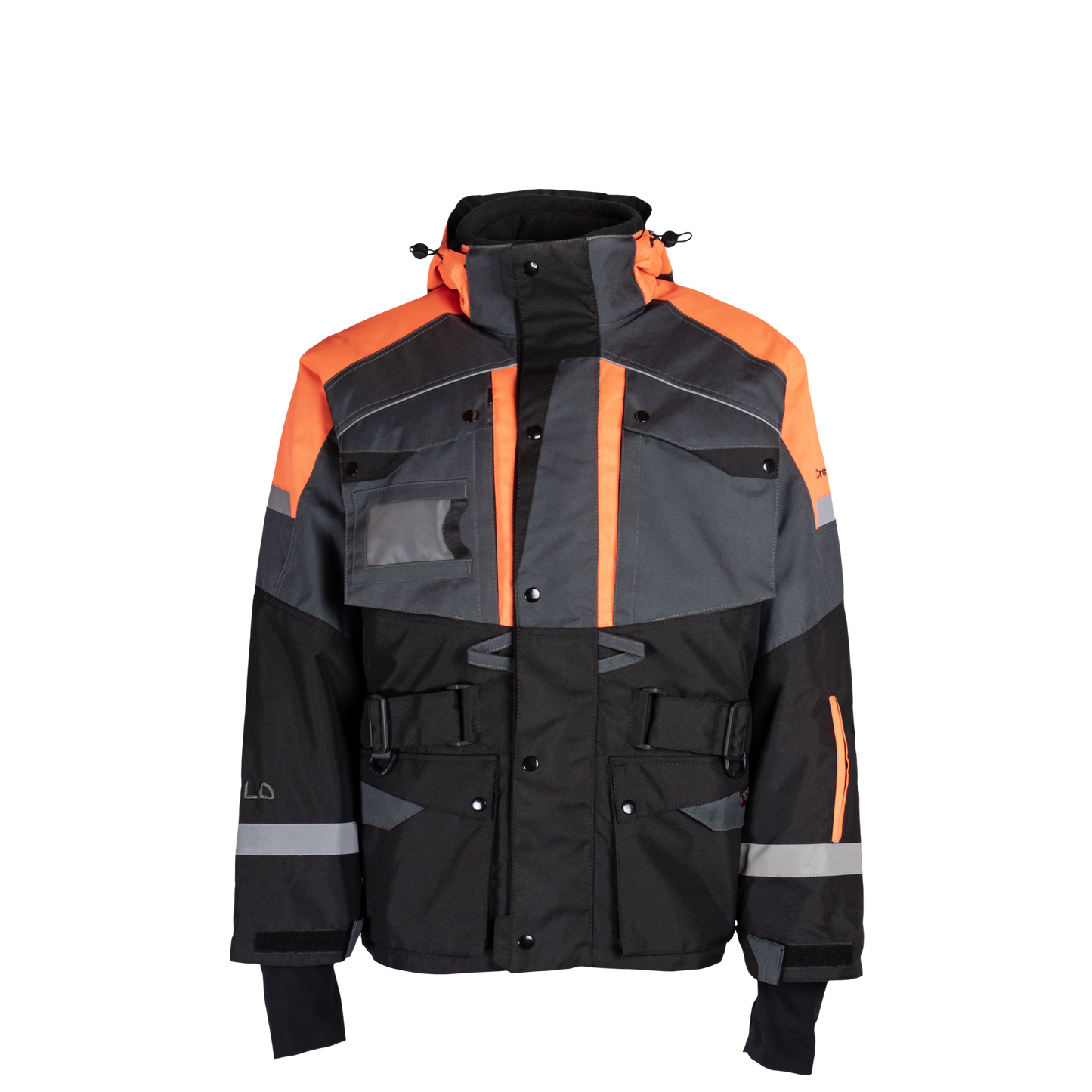 CREW SUPER JACKET (Waterproof) - Orange / Grey / Black