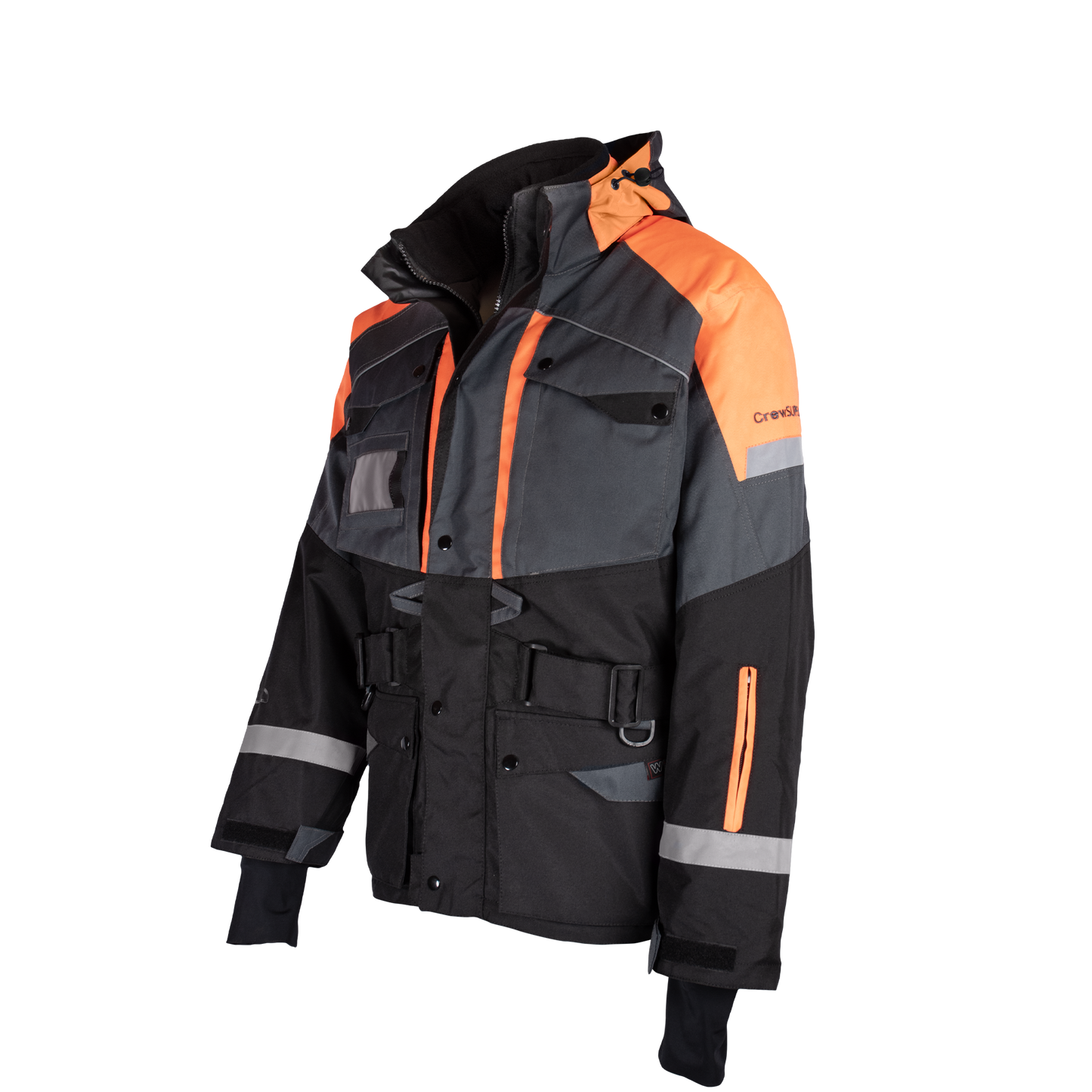 CREW SUPER JACKET (Waterproof) - Orange / Grey / Black