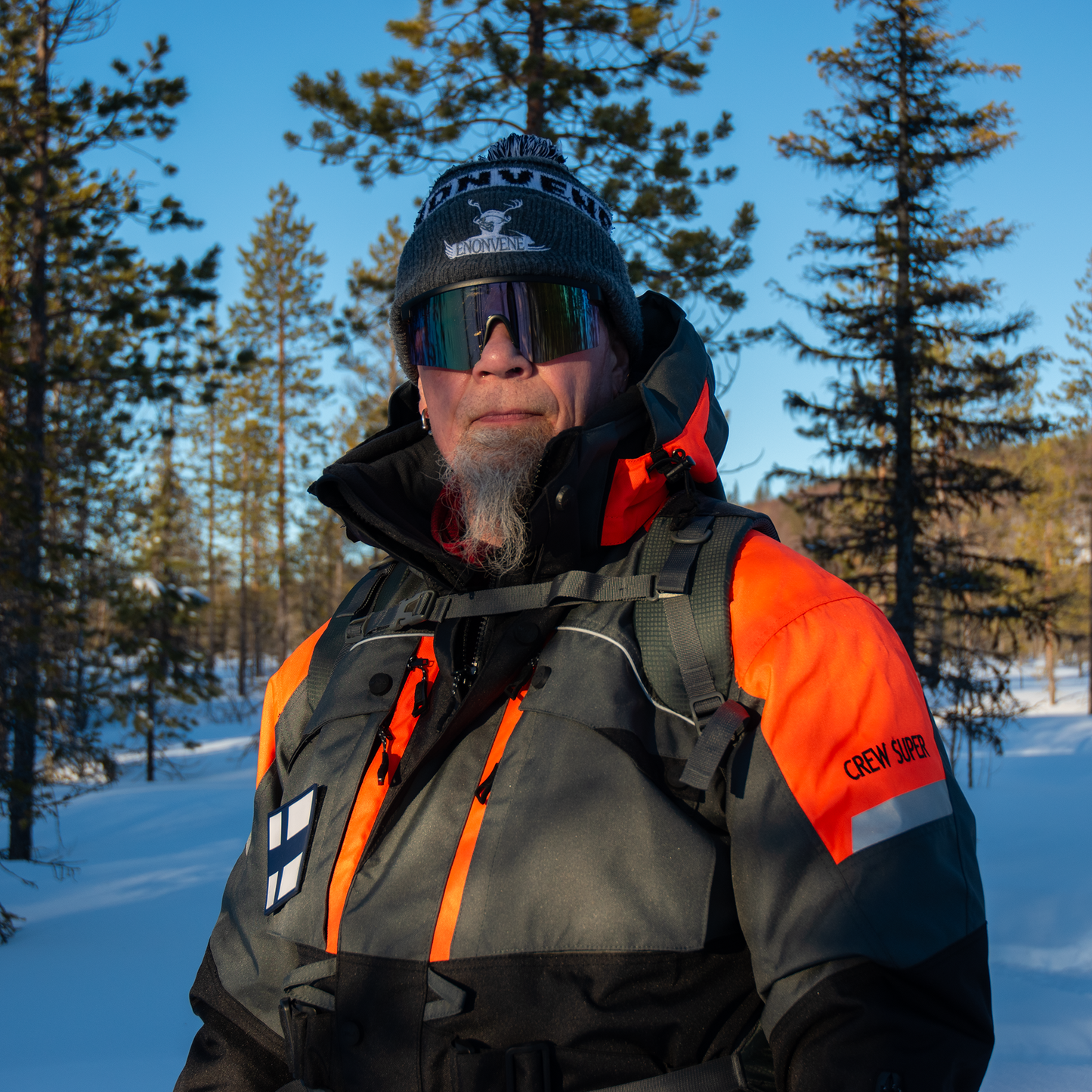 CREW SUPER JACKET (Waterproof) - Orange / Grey / Black