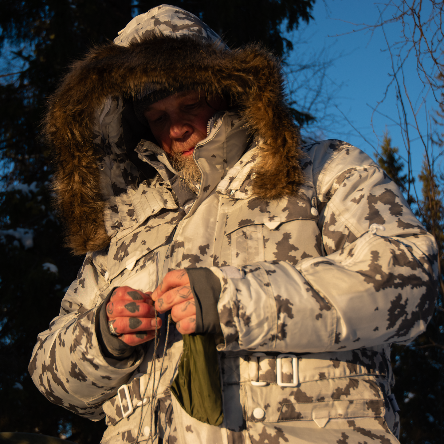 SNOWHAWK COVERALL (Waterproof, Premium Insulation, Expedition) - M05 Greyfox Camo
