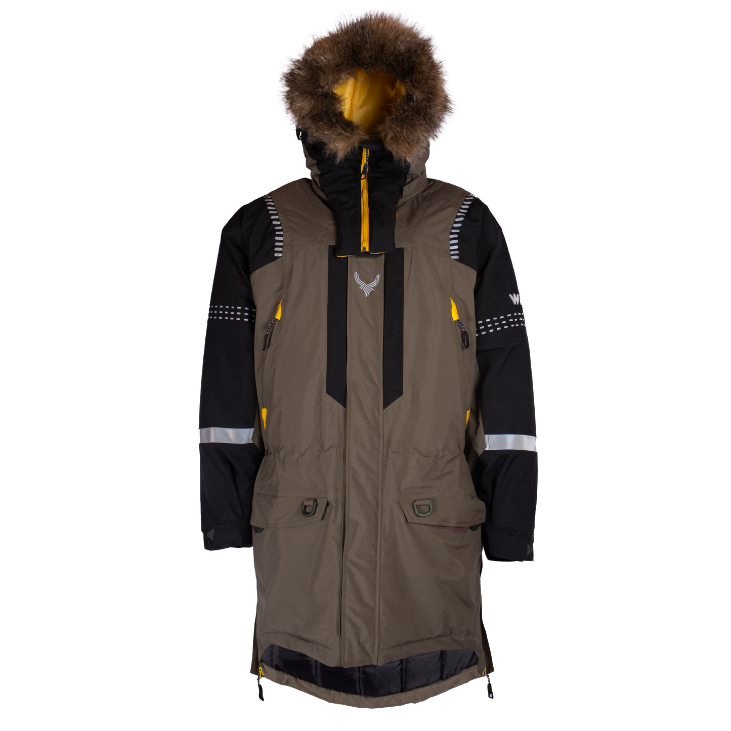PORO COAT (Waterproof, Premium Insulation) - Stonegery Olive / Black