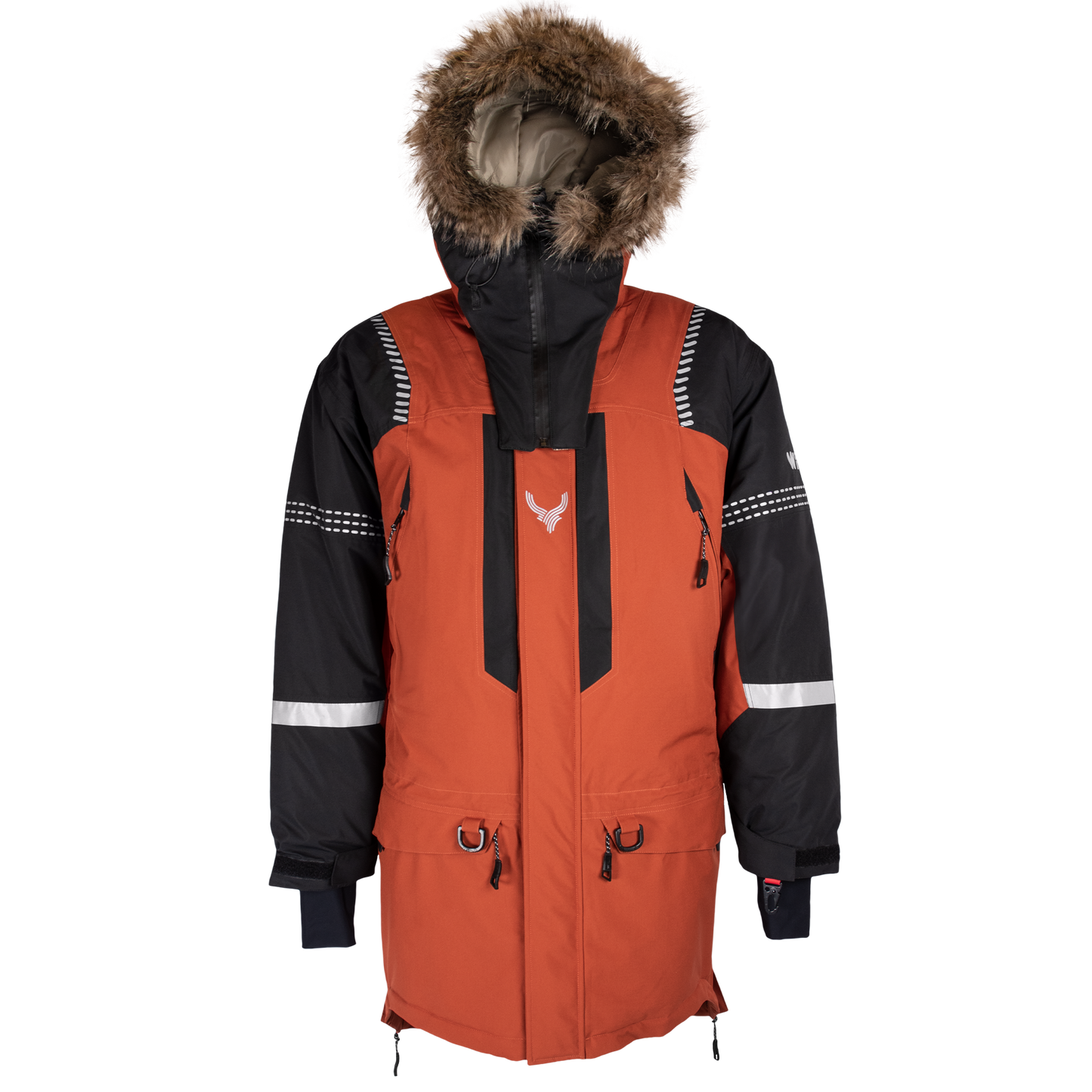 PORO COAT (Waterproof, Premium Insulation) - Rust / Black