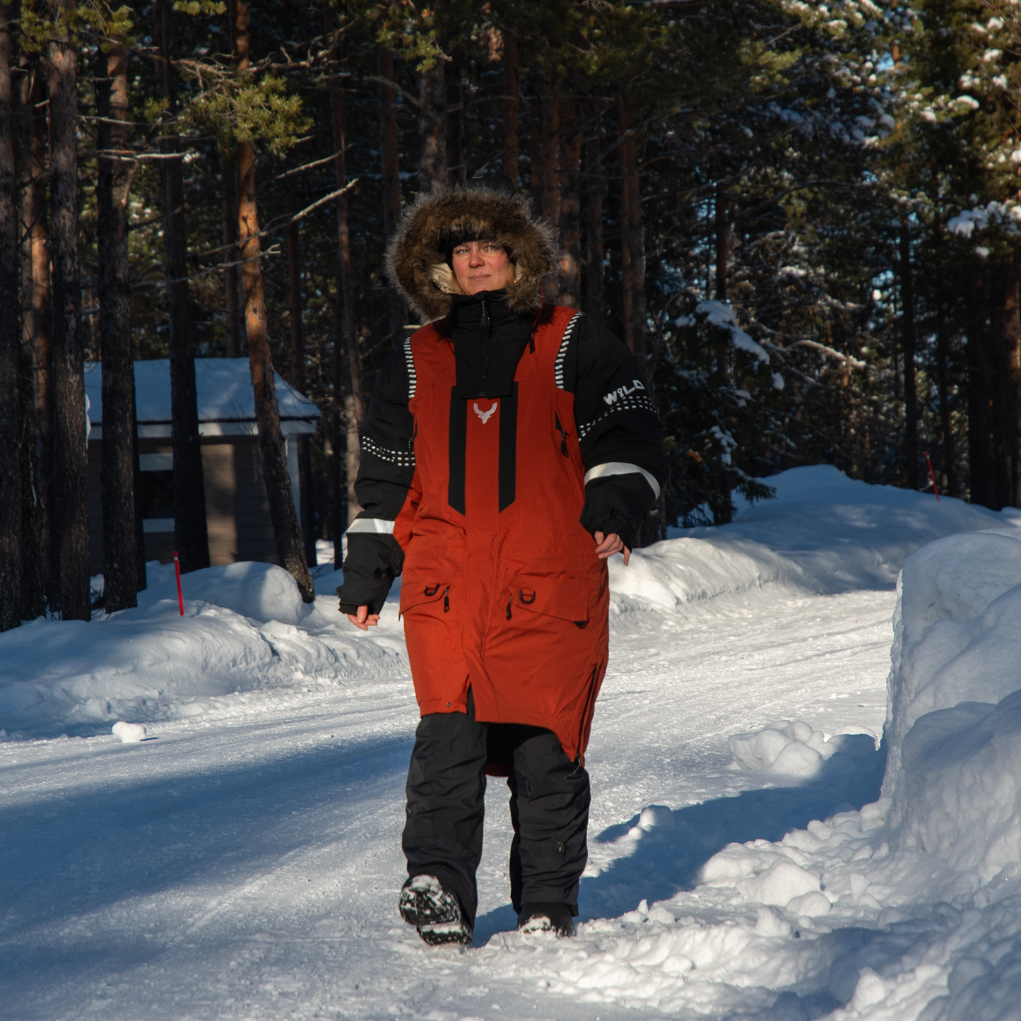 PORO COAT (Waterproof, Premium Insulation) - Rust / Black