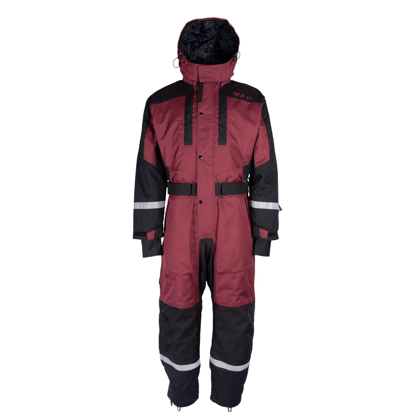 SUPER SAFARI OVERALL (Water Resistant, Premium Insulation) - Burgandy / Black