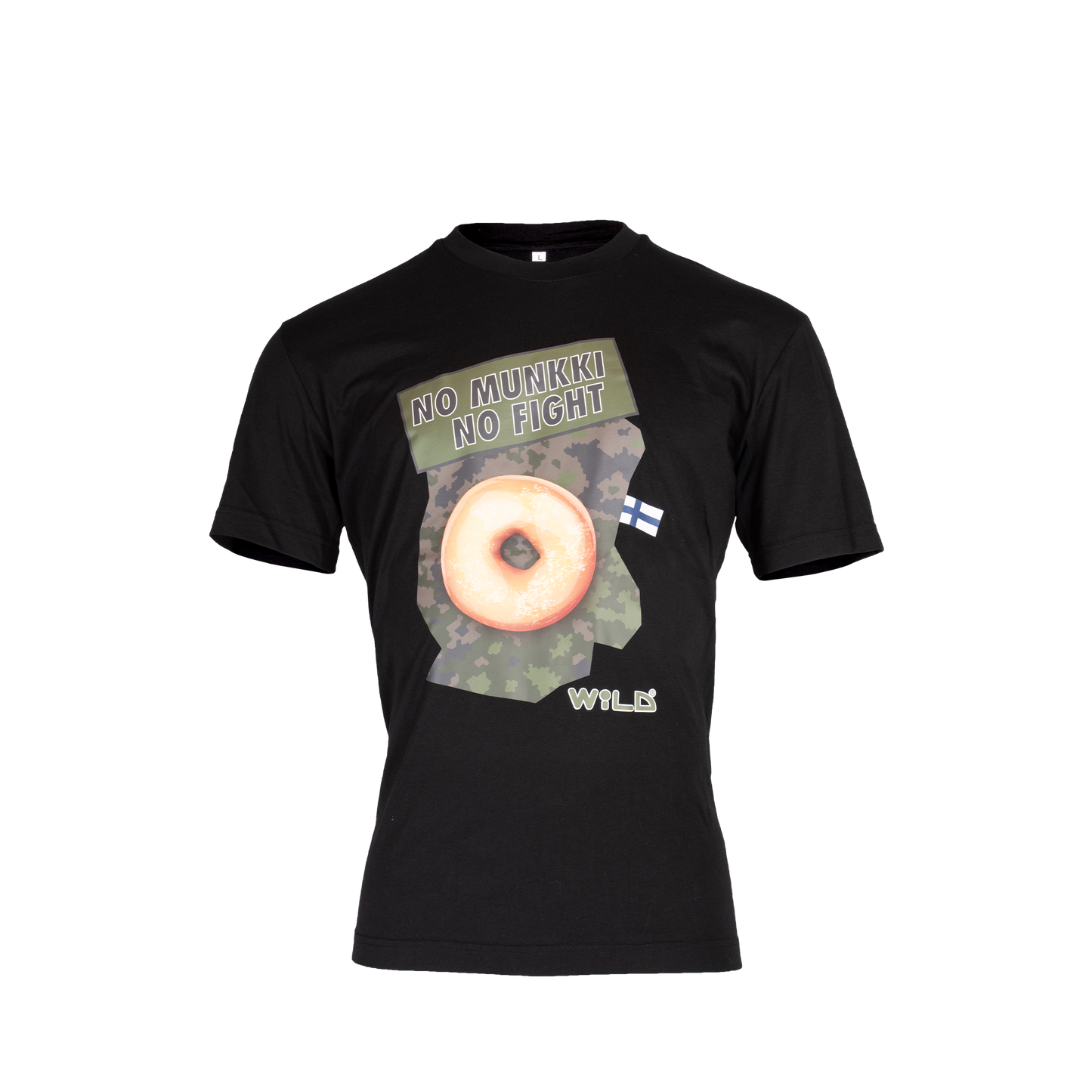 T-PAIDAT (95% puuvilla 5% elastaani, Unisex) "Munkki" - musta