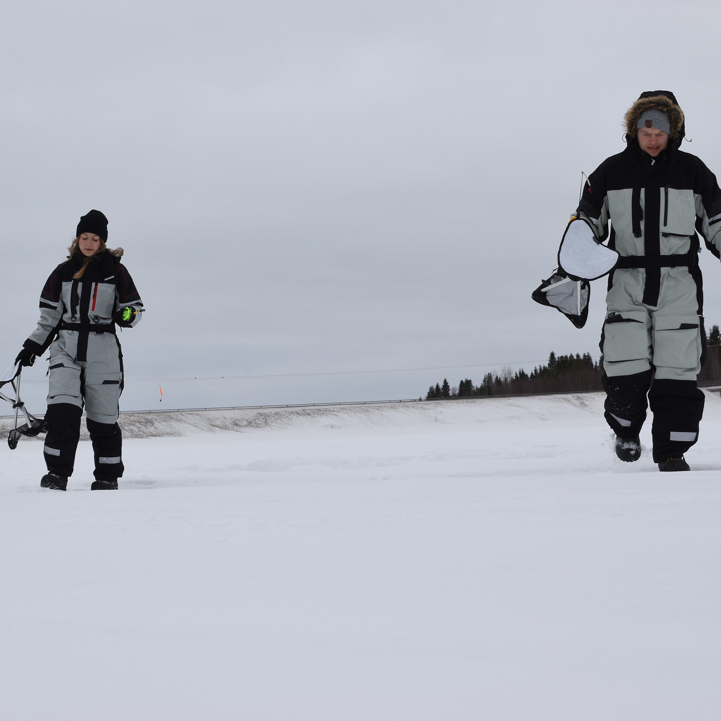 SUPER SAFARI OVERALL (Water Resistant, Premium Insulation) - Grey / Black