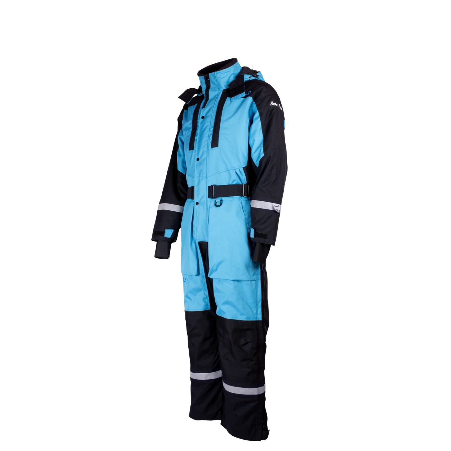 SUPER SAFARI OVERALL (Water Resistant, Premium Insulation) - Firozi Blue / Black