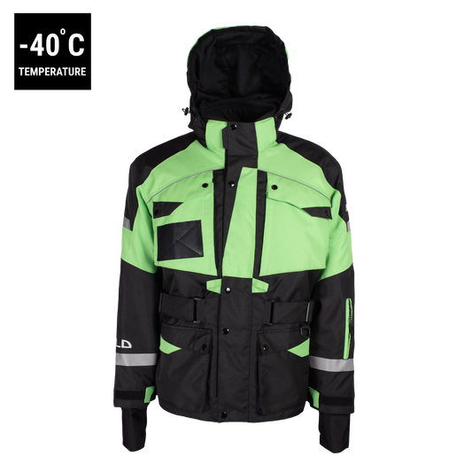 CREW SUPER JACKET (Waterproof) - Parrot Green / Black