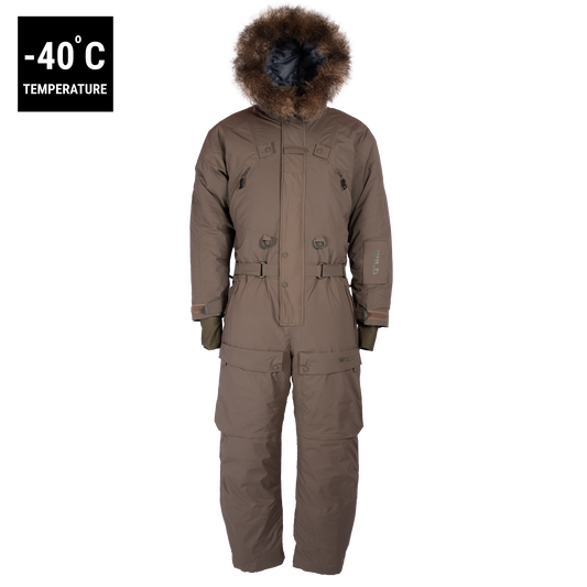 ICERAPTOR COVERALL (Waterproof, Premium Insulation, Expedition) - Stonegrey / Olive