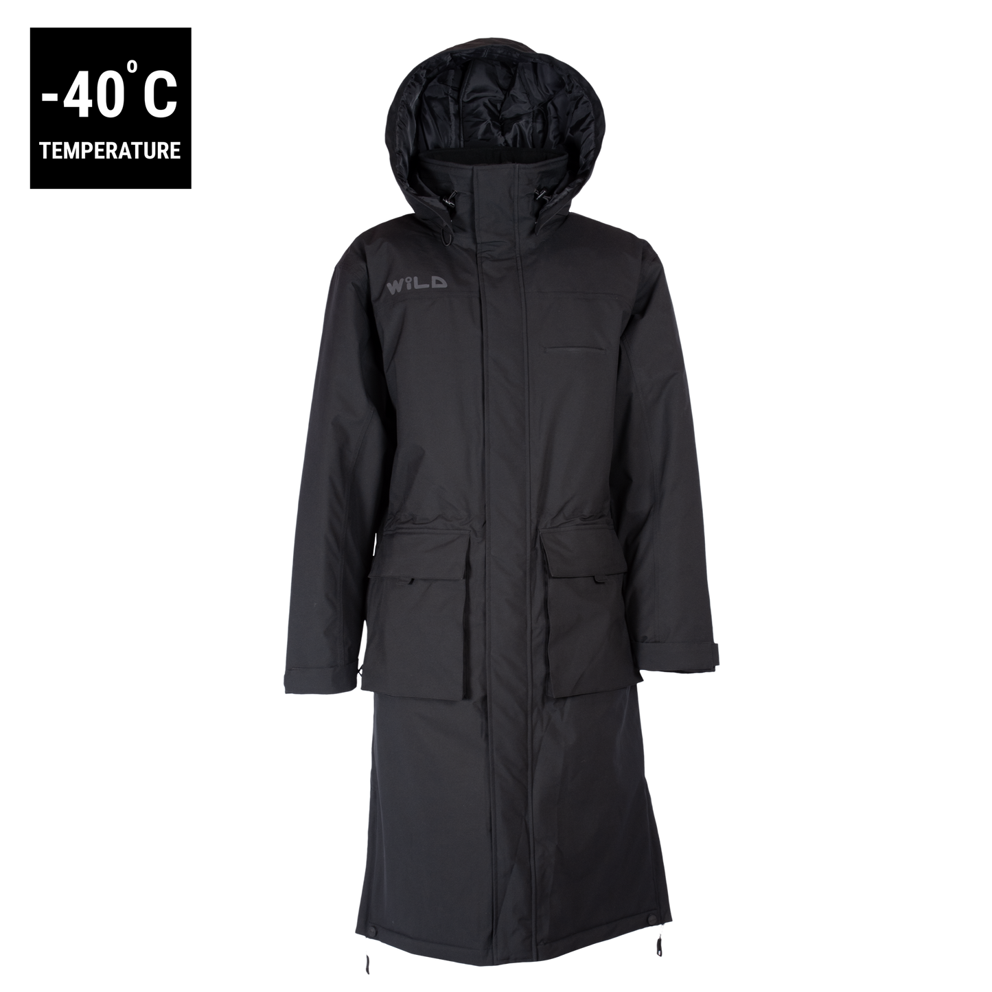 POKKA COAT (Water Resistant, Premium Insulation) - Black