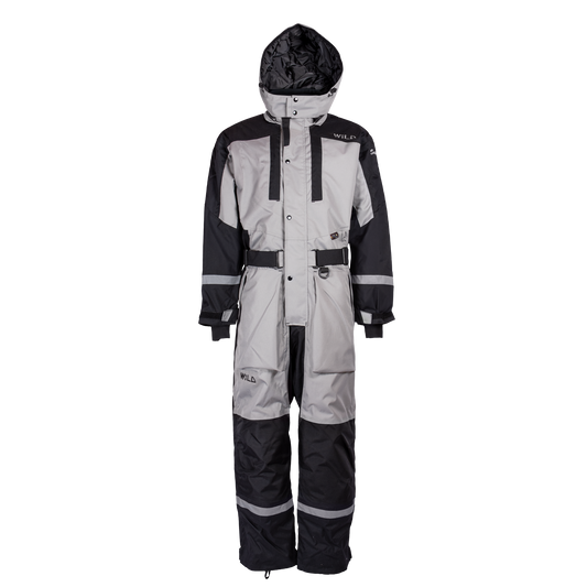 SUPER SAFARI OVERALL (Water Resistant, Premium Insulation) - Grey / Black